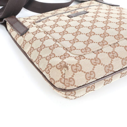 Gucci GG Canvas Leather Shoulder Bag Crossbody Messenger Business Commuter Tote
