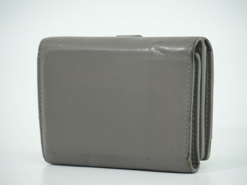 Authentic Saint Laurent Origami Tiny Trifold Fold Wallet Compact Wallet Leather