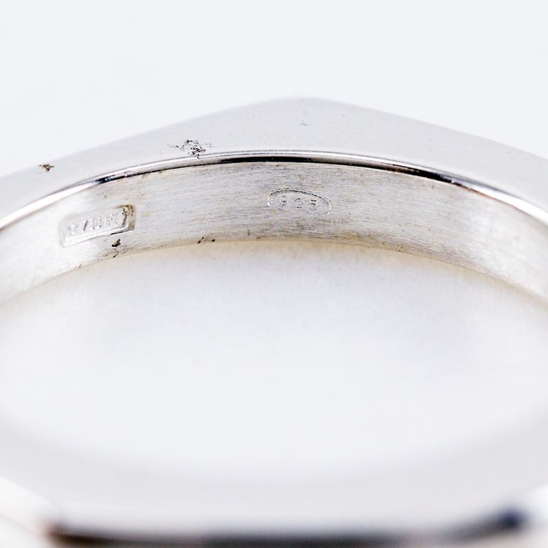 Gucci Nut Hexagon Silver 925 Size 10 Ladies 4.3g Ring