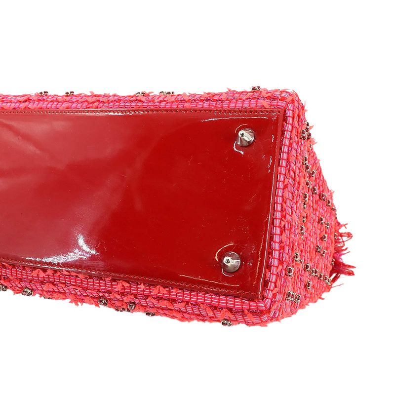 Christian Dior Chiristian Dior Lady Dior Medium 2way Hand Shoulder Bag Enamel