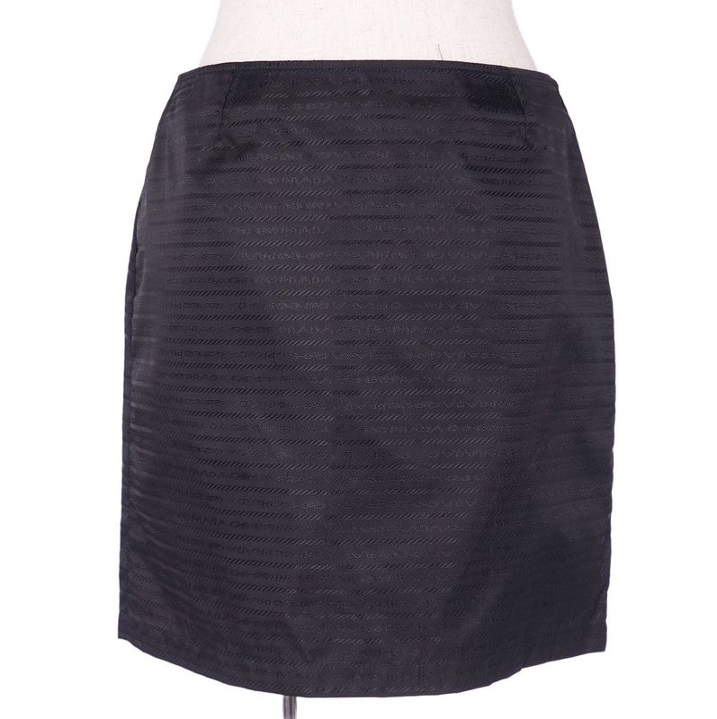 Prada Skirt Short Skirt Tight Skirt Logo Pattern Nylon Bottoms Women's
