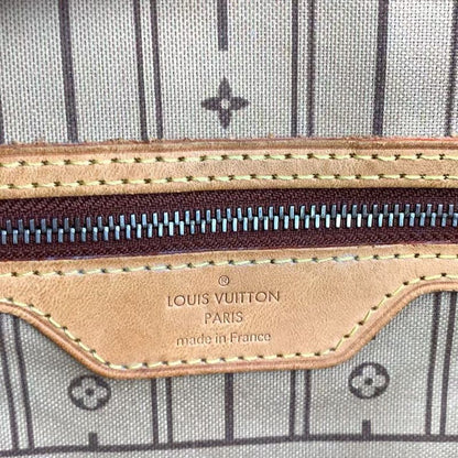 Louis Vuitton Neverfull MM Monogram Leather X PVC Brown Tote Bag Gold M40156