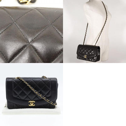 Chanel Diana Flap 22 Chain Shoulder Matelasse A01164 Lambskin Black Ladies