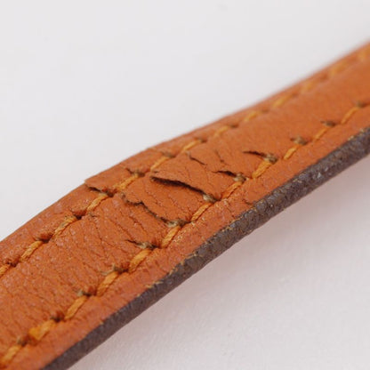 Hermes Leather Orange/black 0V Women's Shoulder Bag