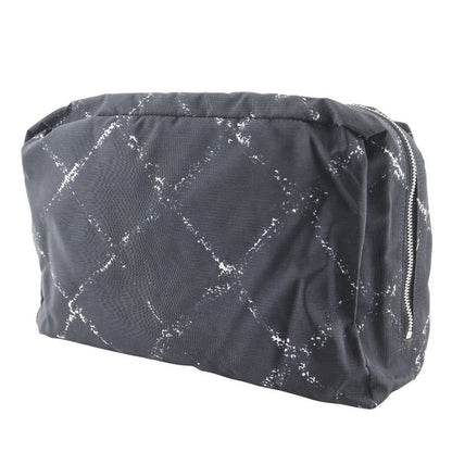 Chanel Travel Line Nylon Black Unisex Pouch