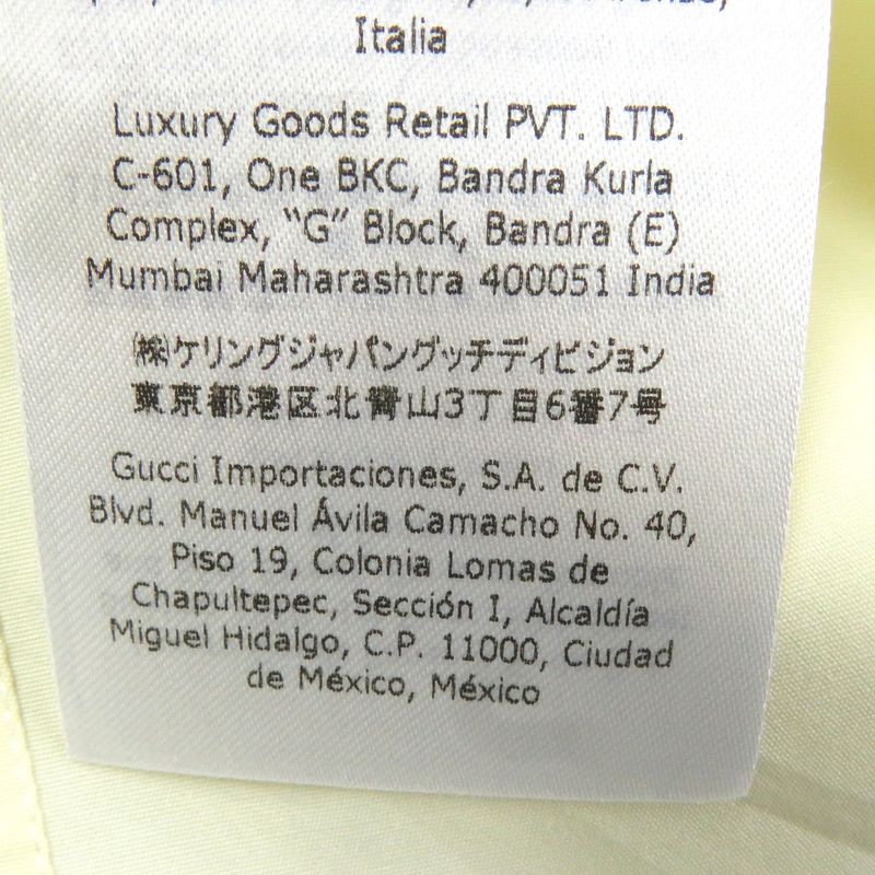 Gucci 659895 Logo Embroidery Long Sleeve Long Sleeve Shirt Light Yellow 15++