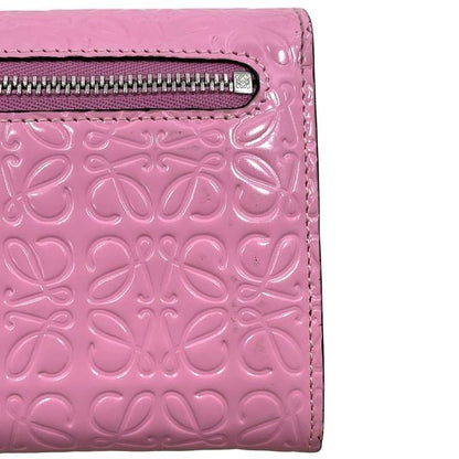 Loewe Folding Long Wallet With Pink Repeat Anagram 107.55f11