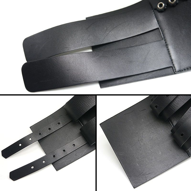 Dior Saddle Belt Waist Mark Leather Black *worn