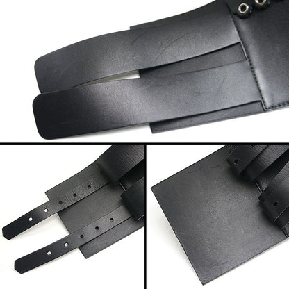 Dior Saddle Belt Waist Mark Leather Black *worn