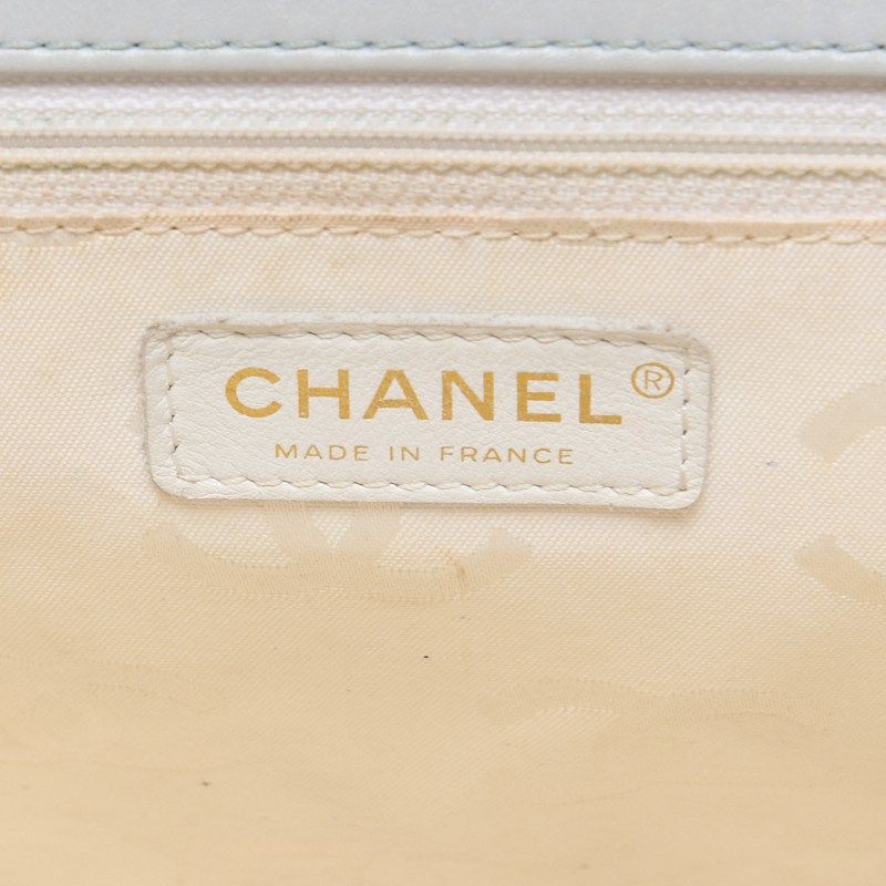 Chanel Wild Stitch Matelasse Handbag Lambskin Light Blue With Gold Hardware