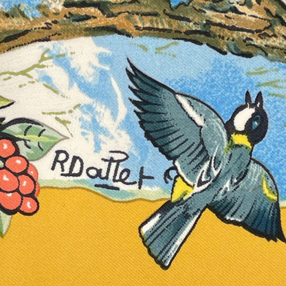 Hermes Carre 90 LES Quatre Saisons Four Seasons Brown Animal Flower Scarf Silk