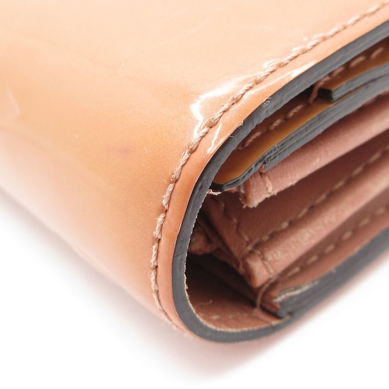 Louis Vuitton Monogram Vernis Portefeuille-sarah M91767 Rose Verre Leather Long