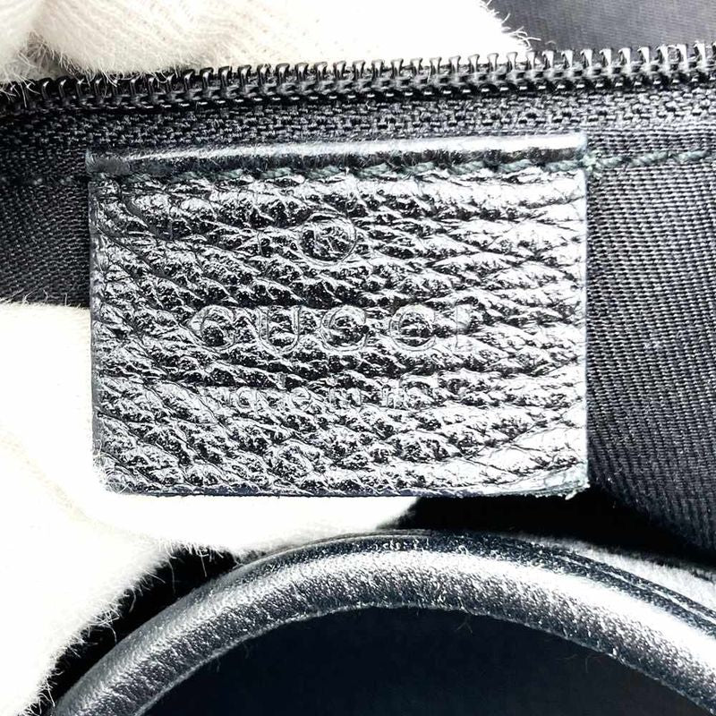 Gucci 130736 Shoulder Bag Tote Bag Leather None Land Black Ladies Men Fashion