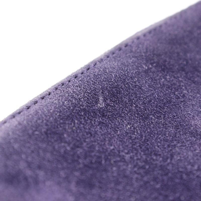 Chanel One Handle Coco Mark Suede Purple Women's Handbag