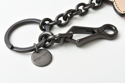 Bottega Veneta Key Ring Key Holder Bottega Veneta Bagcharm Cat Hibiscus Peach