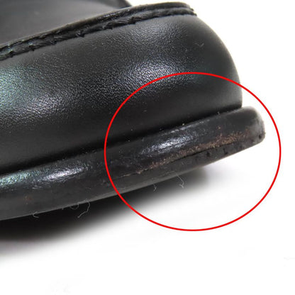 Hermes Destin Leather Silver Hardware Kelly Buckle Loafer Black 35.5 With Box