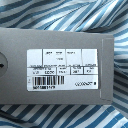 Balenciaga 21AW 622050 100% Cotton Logo Stripe Oversized Long Sleeve Shirt