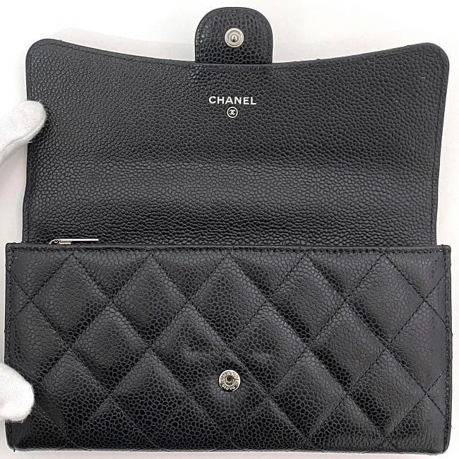 Chanel Bifold Long Wallet Black Matelasse Ap0241 Excellent Condition Wallet