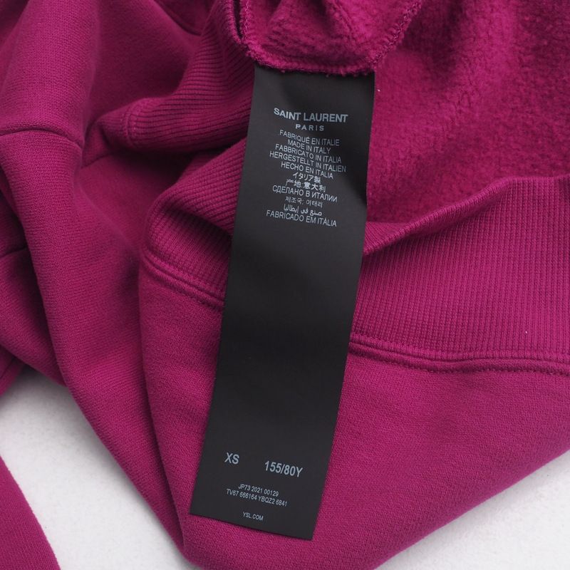 Saint Laurent Paris Hoodie Size XS (155 80Y) Pullover Logo Print Made In Italy