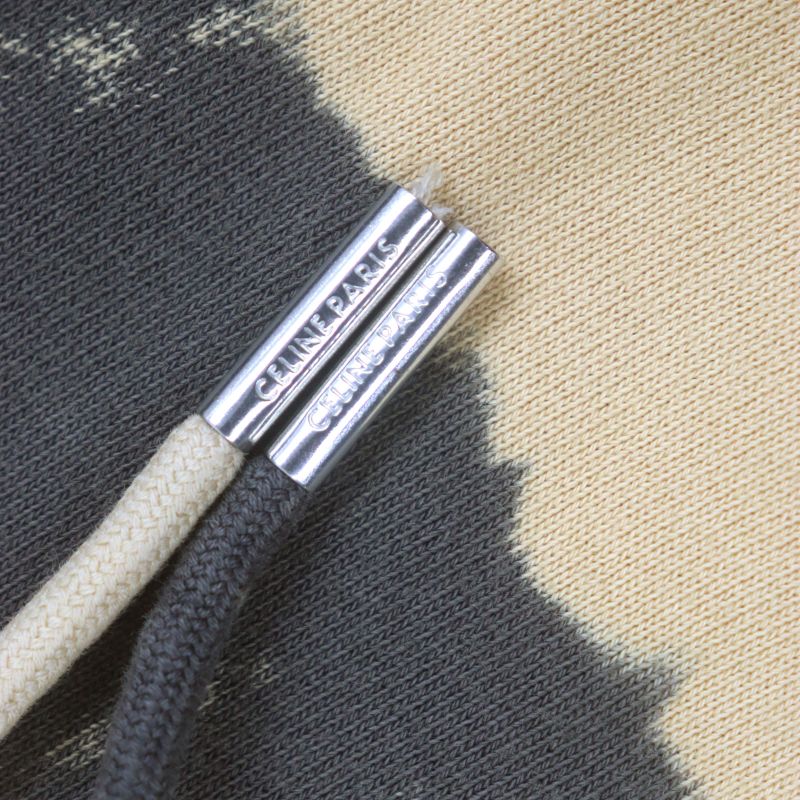 Celine 2y85a333u 100% Cotton Layered Design Tie-dye Pattern Pullover Hoodie