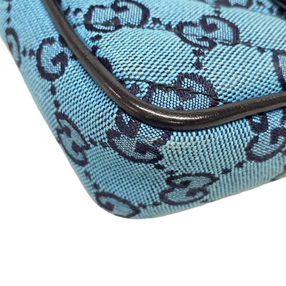 Gucci Shoulder Bag GG Marmont Quilted Leather Super Mini Bag 476433 Blue And