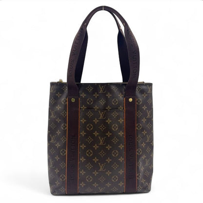 Louis Vuitton Cabas Bobol Damier Ebene Damier Ebene Leather × PVC Brown Tote