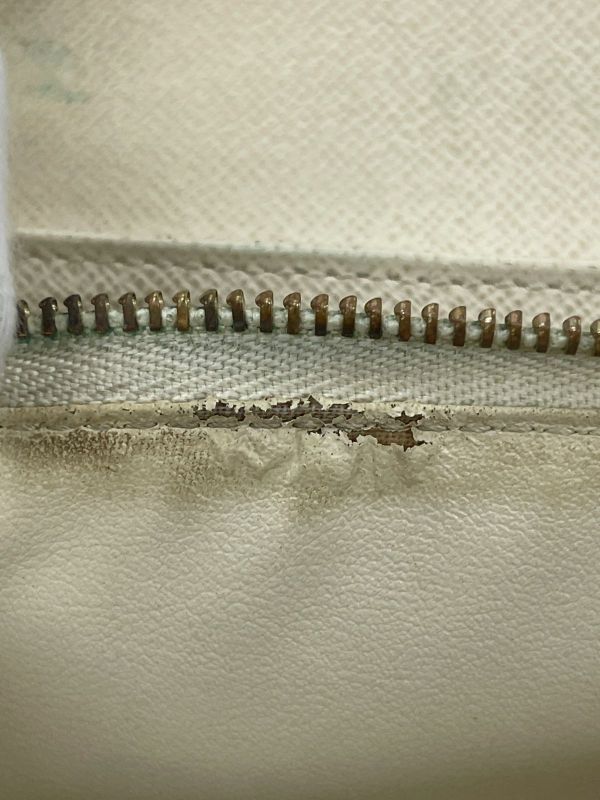 Louis Vuitton Damier Azure Portefeuille Sarah Long Wallet N61735 Ivory Made In