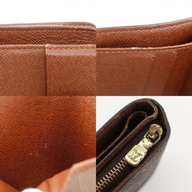Louis Vuitton Compact Zip M61667 Monogram Canvas Brown Ca0095 Unisex Folding