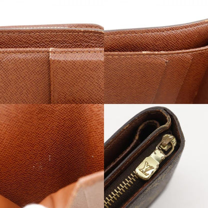 Louis Vuitton Compact Zip M61667 Monogram Canvas Brown Ca0095 Unisex Folding