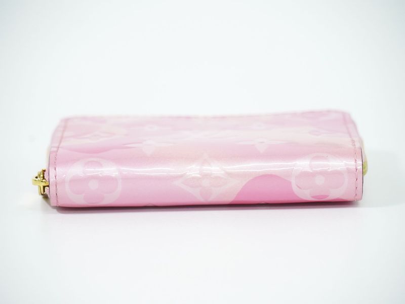 Authentic Louis Vuitton LV Zippy Coin Purse Vernis Leather Coin Case Pink