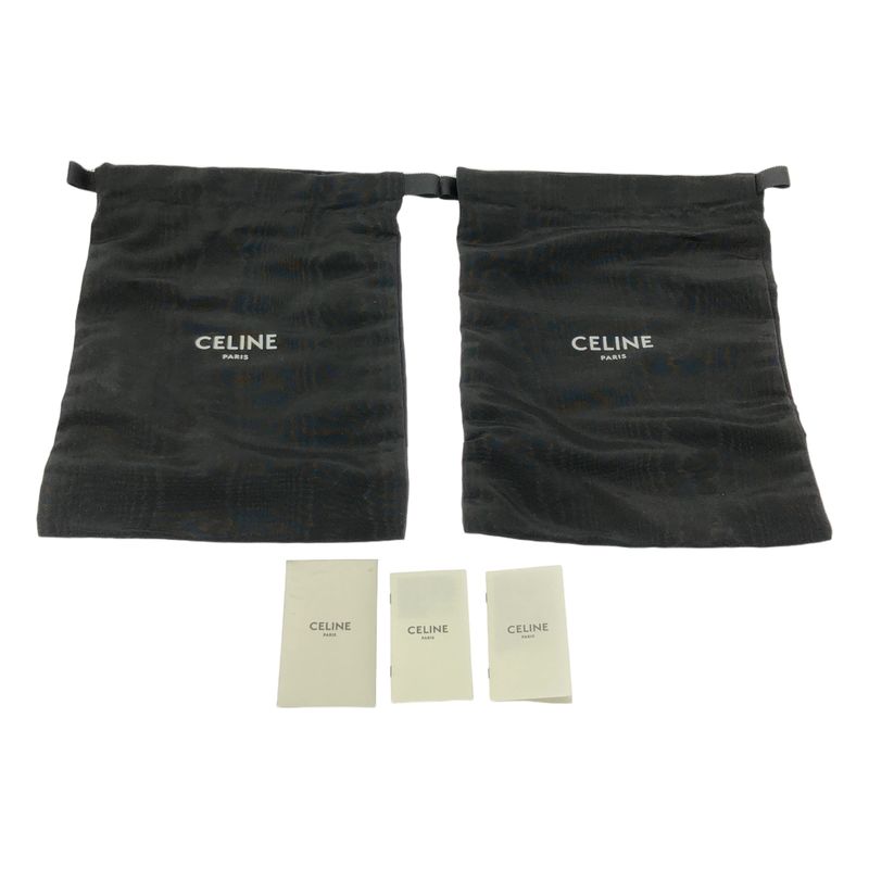 Celine - Ankle Strap Flat Sandals - 36 - Black - Women's