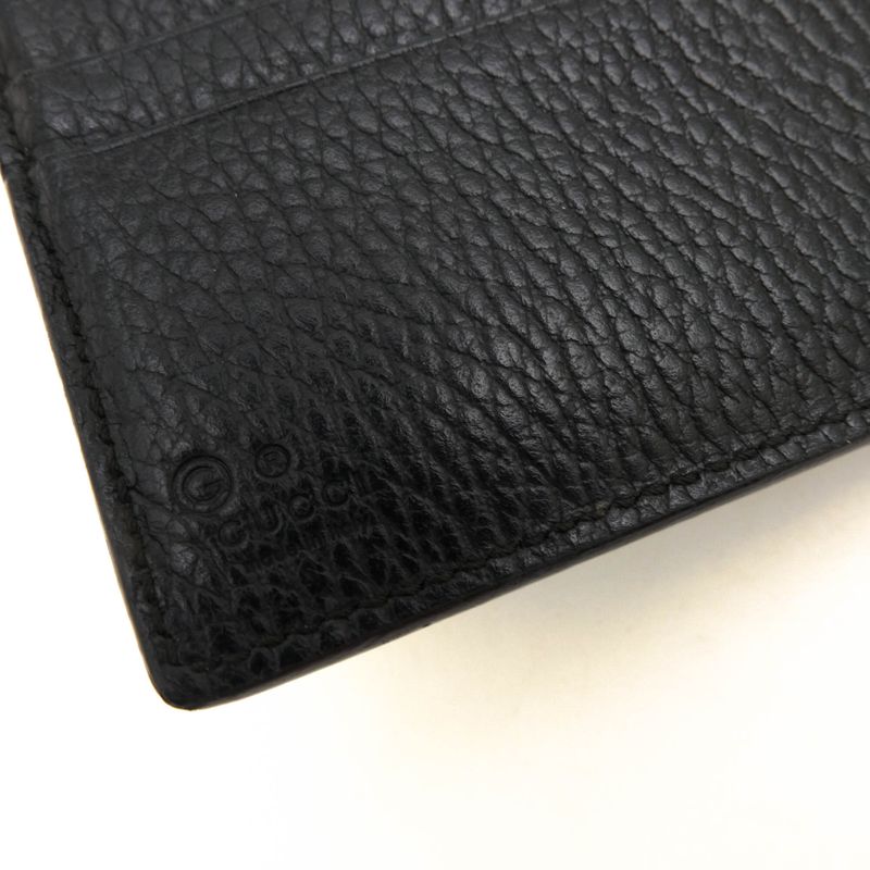 Gucci Wallet Women Leather Genuine Black 598167 Interlocking G with Coin Purse