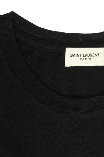 Saint Laurent Paris 693298 Y2zj2 Logo Embroidery Cropped T-shirt Women L