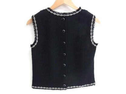 Chanel 04A P24652v15066 Coco Mark Wool Setup Vest Skirt 36 Clothing