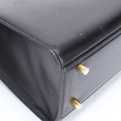 Prada Leather 2WAY Shoulder Bag Crossbody Hand Tote Genuine Leather Black Gold