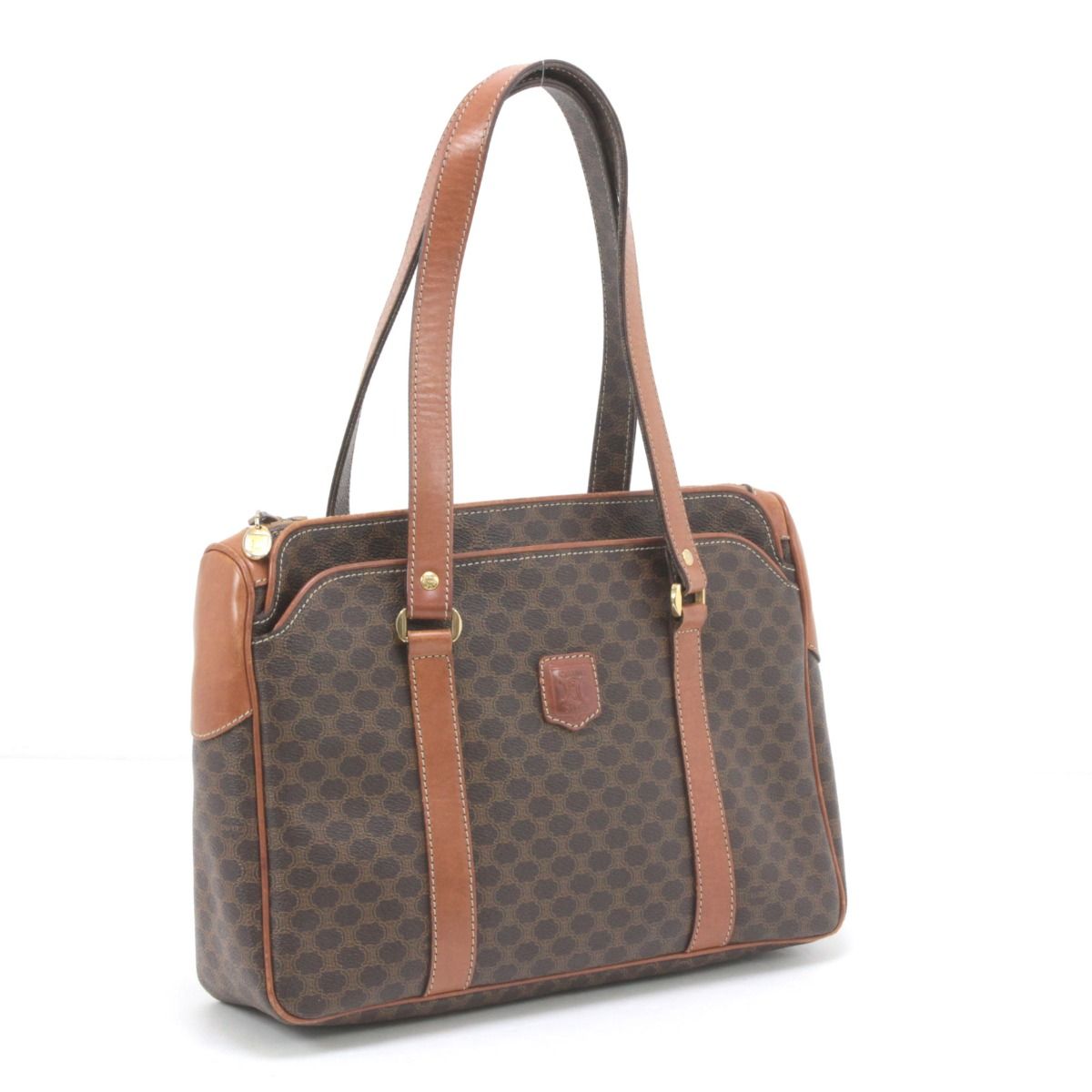Celine Macadam Pattern Tote Bag Brown