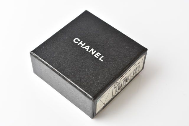 Chanel Necklace Pendant Rhinestone Gunmetal Blue