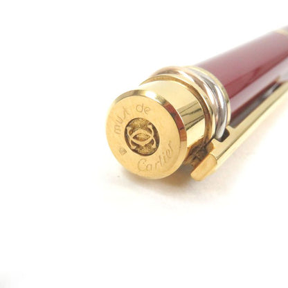 Cartier Must De Cartier Trinity Ballpoint Pen With Cap Stationery Bordeaux Gold