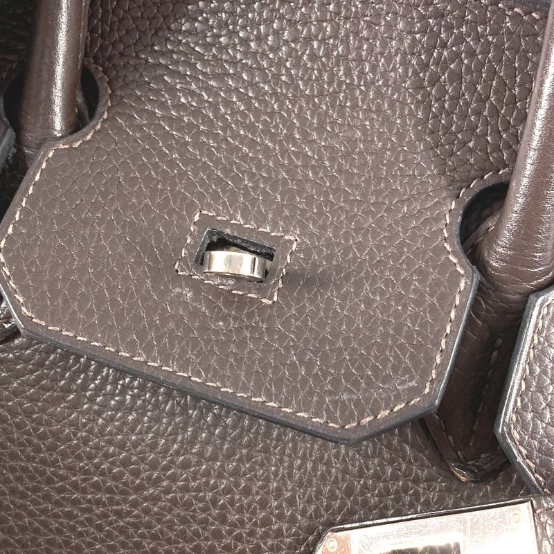 Hermes Handbag Birkin 35 Birkin 35 Taurillon Cles Mans Chocolat Brown