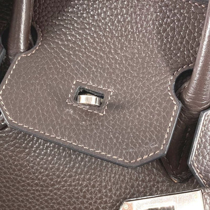 Hermes Handbag Birkin 35 Birkin 35 Taurillon Cles Mans Chocolat Brown