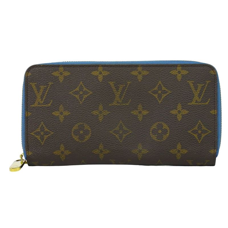 Authentic Louis Vuitton LV Zippy Wallet Monogram Round Zipper Long Wallet Brown