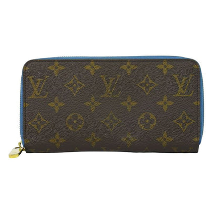 Authentic Louis Vuitton LV Zippy Wallet Monogram Round Zipper Long Wallet Brown