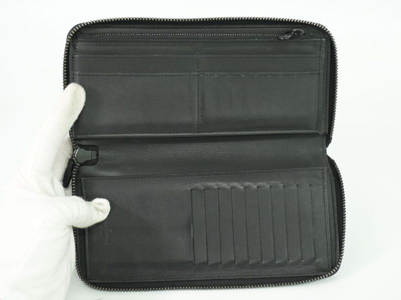 Authentic Louis Vuitton LV Zippy Wallet Vertical Monogram Shadow Long Wallet