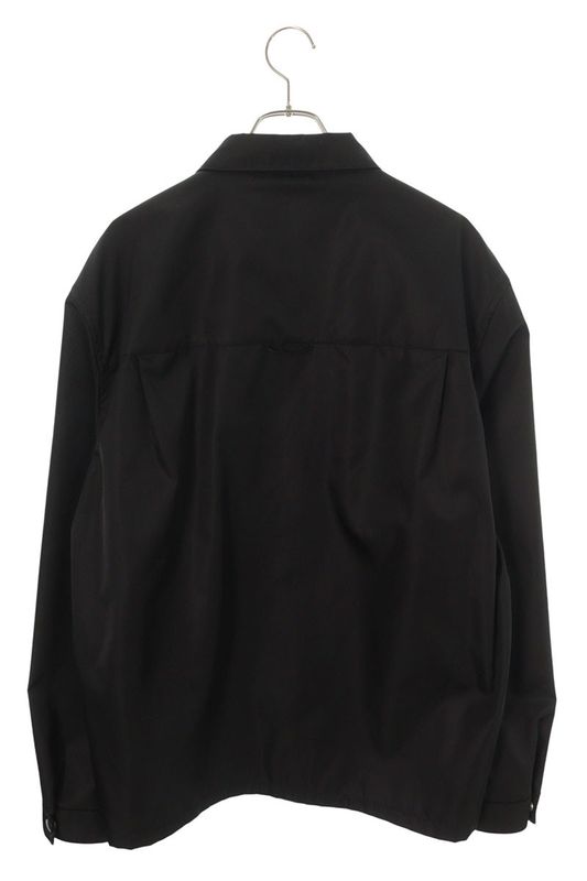 Prada Sc514 Re-nylon Logo Plate Nylon Long Sleeve Shirt Men's XXL