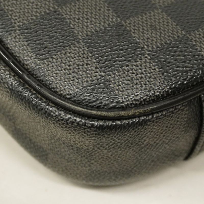 Louis Vuitton Body Bag Damier Graphite Ambler N41289 Black Men's