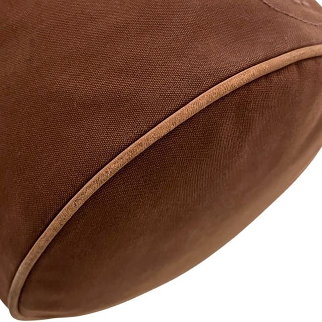 Hermes Drawstring Backpack Porochon Mimir PM Brown Excellent Condition Cotton