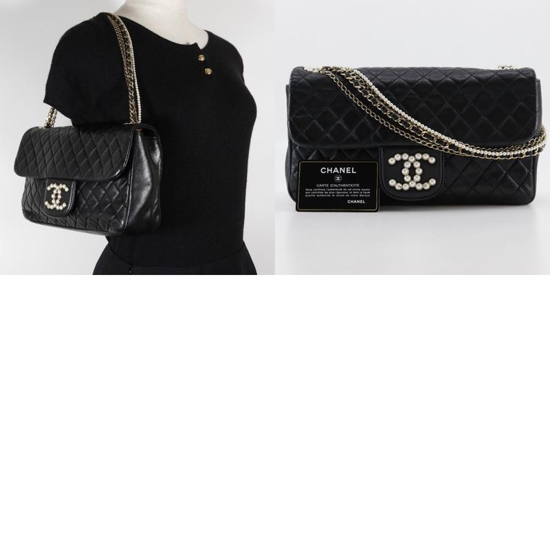 Chanel Westminster Chain Shoulder Matelasse A39011 Lamb Skin And Faux Pearl