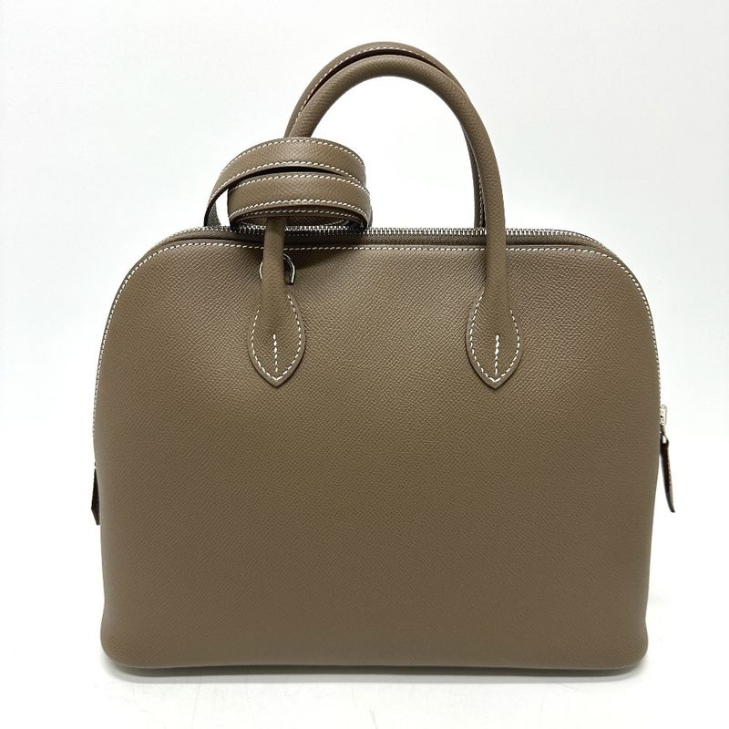 Hermes Handbag Bolide 30 1923 Epson Etoup Beige
