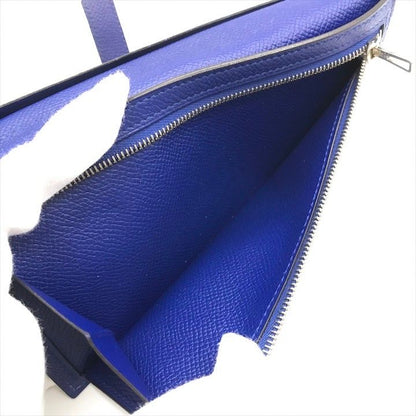 Hermes Epsom Bearn Souffle Blue Wallet Bifold