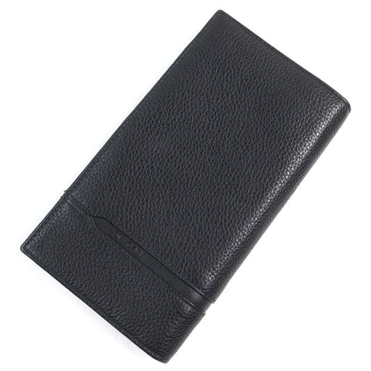Bvlgari 280922 OCTO Leather Logo Shape Stamped Bifold Long Wallet